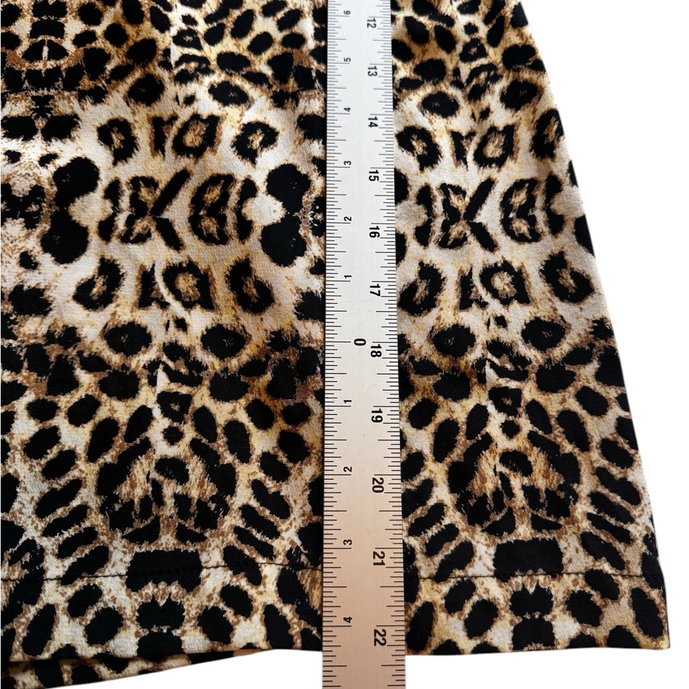 A.L.C. Lizzy Leopard Silk Blouse Women's Size 2 Black Raglan Short Sleeves - Picture 3 of 8